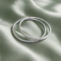 The Halo Bangles - Silver (2 pack)
