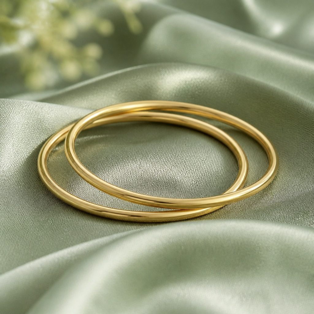 The Halo Bangles - Gold (2 pack)