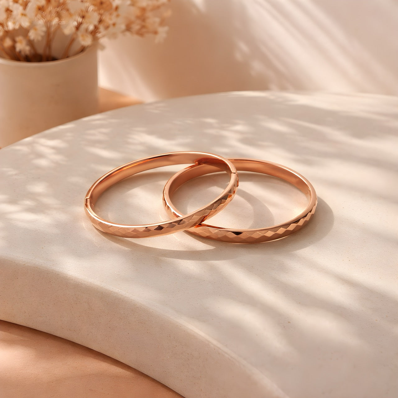 The Nitya Bangle - Rose Gold